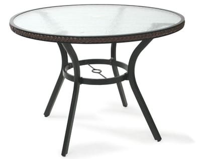 Стол с ротанговой кромкой круглый Ø 105 см