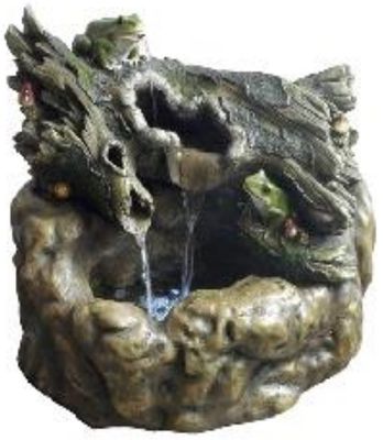 Невеликий декоративний фонтан за формою двох жабок