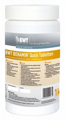Быстрорастворимое средство на основе хлора "BWT Benamin Quick Tabletten", 1 кг