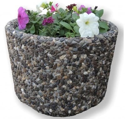 Вазон для цветов из бетона и камня