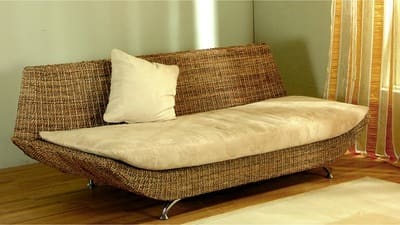 Купить диван плетеный из пальмового жгута абака