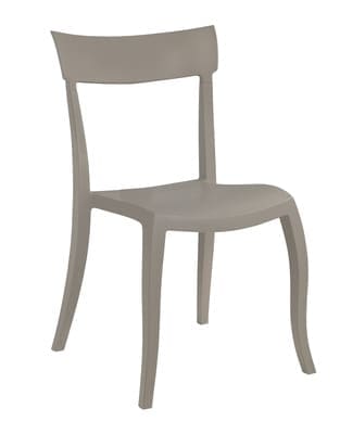 Стул из полипропилена серый, стул коричневый, стул светлый, слул пластиковый, стул из пластика, кресло пластиковое, кресло из пластика, стул дня дома, стул для кухни, стул для кафе, стул для ресторана, стул для летних площадок, стул для сада