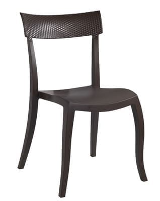  Стул из полипропилена ротанг, стул темный, стул коричневый, слул пластиковый, стул из пластика, кресло пластиковое, кресло из пластика, стул дня дома, стул для кухни, стул для кафе, стул для ресторана, стул для летних площадок, стул для сада