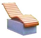 Лежак парковий антивандальний на бетонній основі