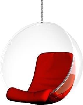 Подвесное кресло-шар из прозрачного акрила