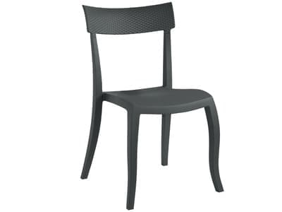 Стул из полипропилена черный, стул темный, стул ротанг, слул пластиковый, стул из пластика, кресло пластиковое, кресло из пластика, стул дня дома, стул для кухни, стул для кафе, стул для ресторана, стул для летних площадок, стул для сада