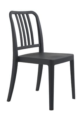 Стул из полипропилена матовый, стул темный, стул черный, слул пластиковый, стул из пластика,стул дня дома, стул для кухни, стул для кафе, стул для ресторана, стул для летних площадок, стул для сада