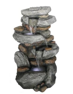 Невеликий декоративний фонтан за формою купи каміння