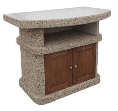 Купить стол из бетона для камина-барбекю