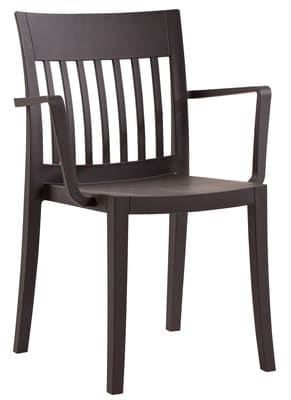 Стул из полипропилена, стул темный, стул коричневый, слул пластиковый, стул из пластика, кресло пластиковое, кресло из пластика, стул дня дома, стул для кухни, стул для кафе, стул для ресторана, стул для летних площадок, стул для сада