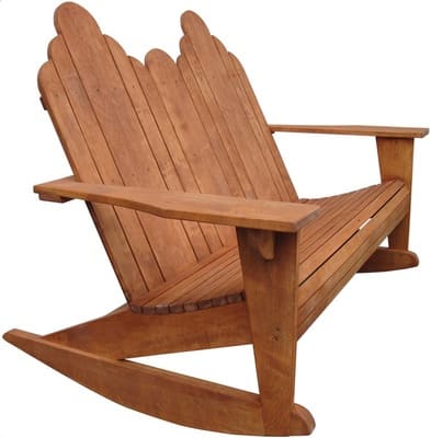 Кресло-качалка из дерева двухместная