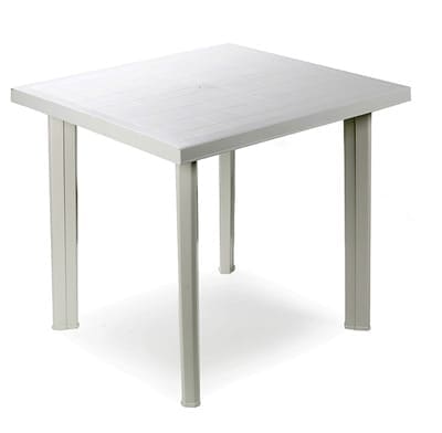 Стол квадратный пластиковый белого цвета Fiocco
