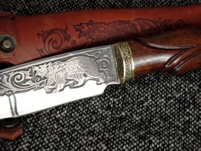 Мисливський ніж "Гризлі" з нержавіючої сталі. Фото 3