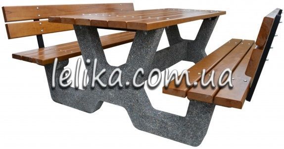 бетонний комплект стіл з лавками