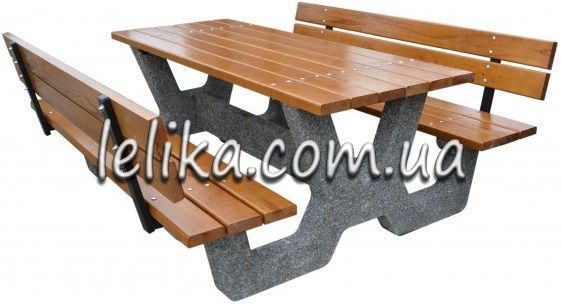 бетонний комплект стіл з лавками