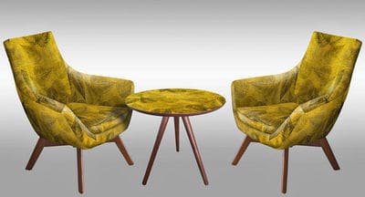 Меблевий комплект зі столика та крісел в яскравому забарвленні. Фото 4