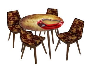 Меблевий комплект з круглого столика та стільців. Фото 5
