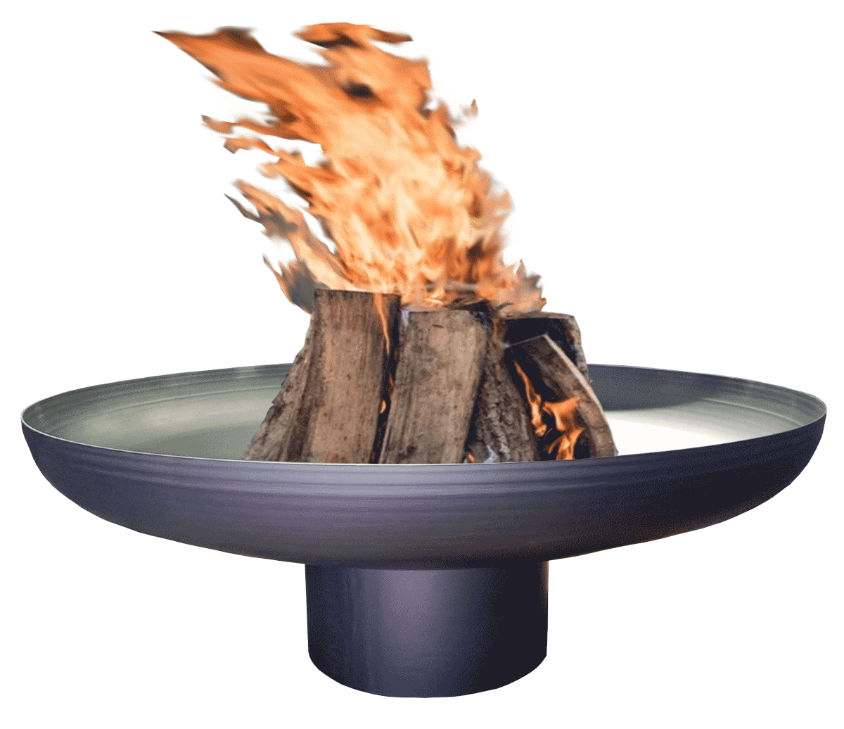 Чаша для костра Тарелка на трубе 120 см чорна