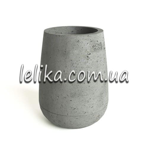 Купити бетонний вазон конічної форми в Києві