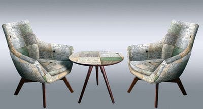 Меблевий комплект зі столика та крісел в яскравому забарвленні. Фото 8