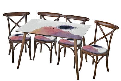 Меблевий комплект з прямокутного столу та віденських стільців. Фото 1 