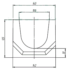схема та розміри лотка із бетону