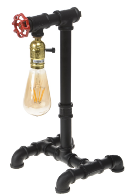 Оригінальна металева лампа у стилі лофт з водопровідних труб. Фото 1