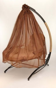 підвісна гойдалка-крісло "ЕГО". Ідеальний асфальт с коричневим балдахіном. Фото 2