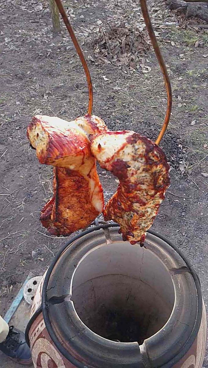 Крюк для приготовления мяса и птицы в тандыре