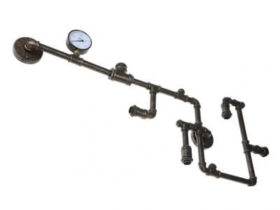 Металевий настінний світильник у стилі лофт з водопровідних труб. Фото 2