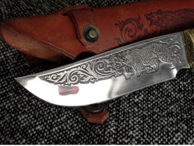 Мисливський ніж "Гризлі" з нержавіючої сталі. Фото 1
