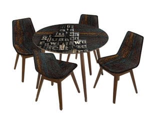 Меблевий комплект з круглого столика та стільців. Фото 2