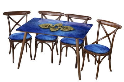 Меблевий комплект з прямокутного столу та віденських стільців. Фото 2
