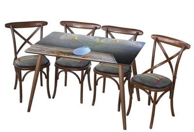 Меблевий комплект з прямокутного столу та віденських стільців. Фото 6