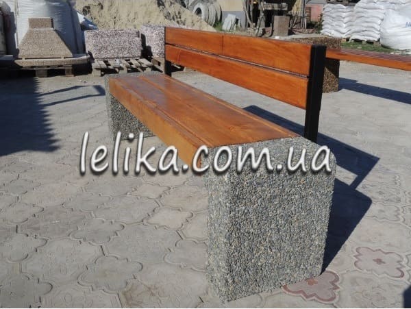 Скамейка из бетона доставка, установка, Киев