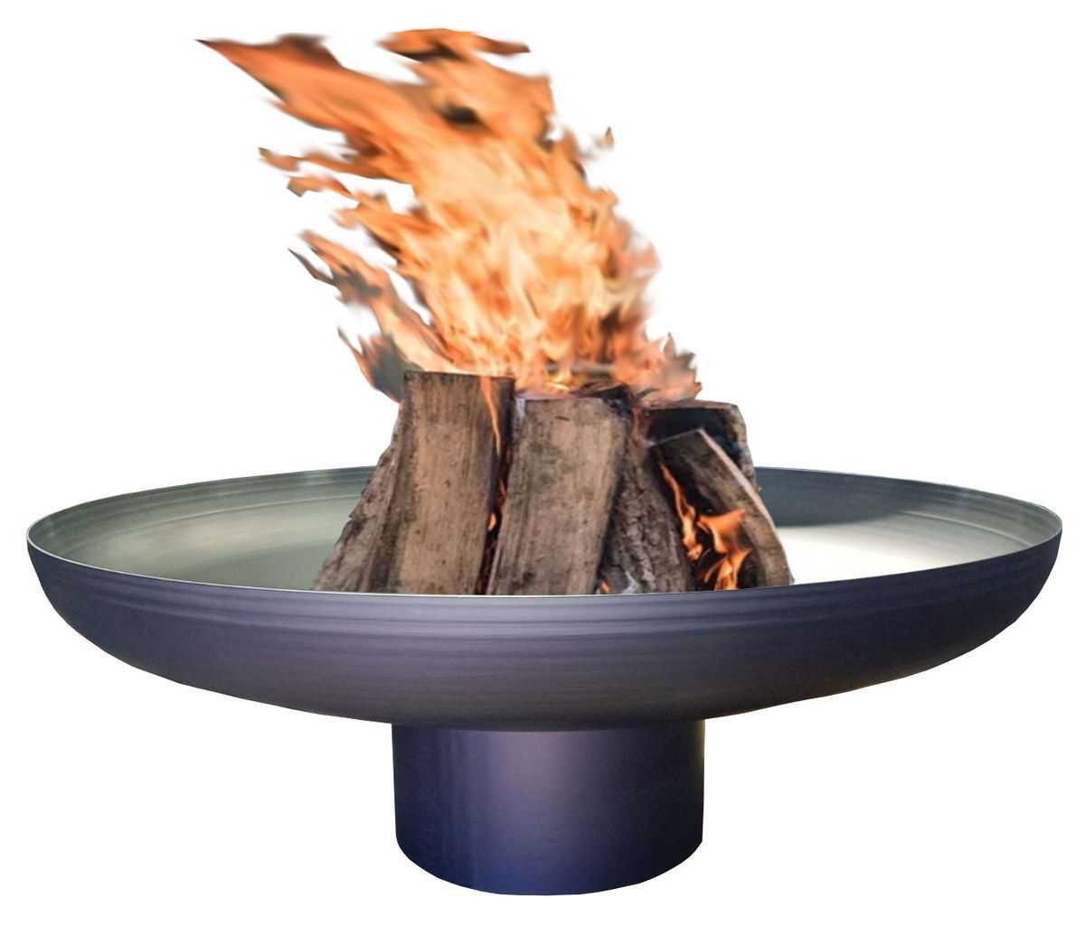 Чаша для костра Тарелка на трубе 120 см чорна