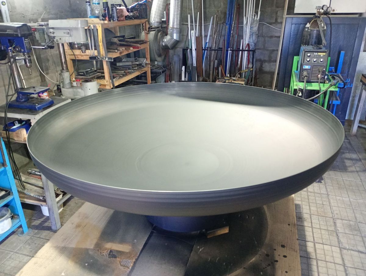 Чаша для костра Тарелка на трубе 120 см чорна