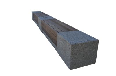 Купить скамейку из дерева и бетона