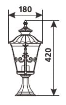 Размеры схема светильника садового
