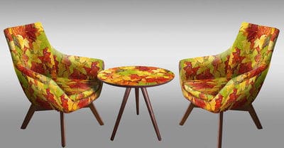 Меблевий комплект зі столика та крісел в яскравому забарвленні. Фото 3